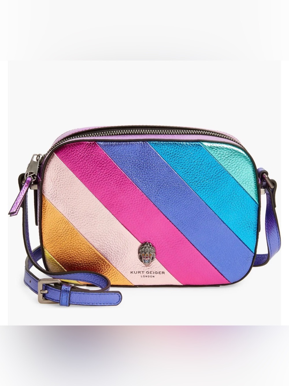 New Kurt Geiger Multicolor Leather Crossbody Bag